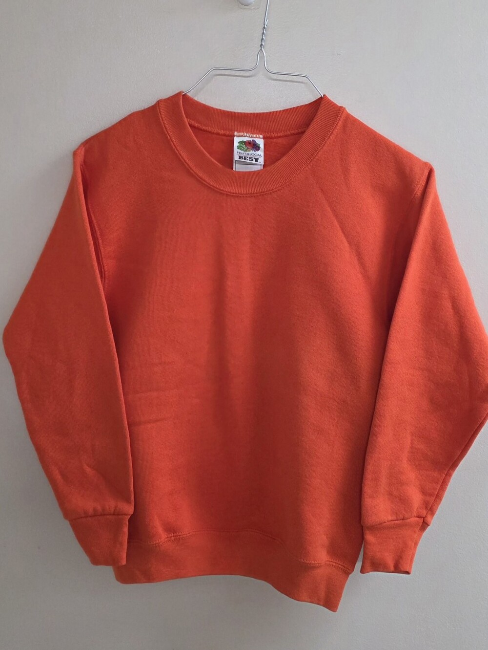 Fruit Of The Loom Best Orange Sweatshirt Kids 10/12